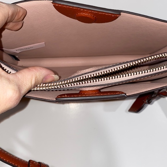 ☀️NWT Kate Spade Eva Leather Crossbody Gold-tone Chestnut Butter Adj Strap Brown - Picture 3 of 16